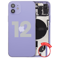 Backcover/Rahmen mit Small Parts für iPhone 12 (US-Version) (gebrauchter OEM-Ausbau, Qualität B) (Lila)