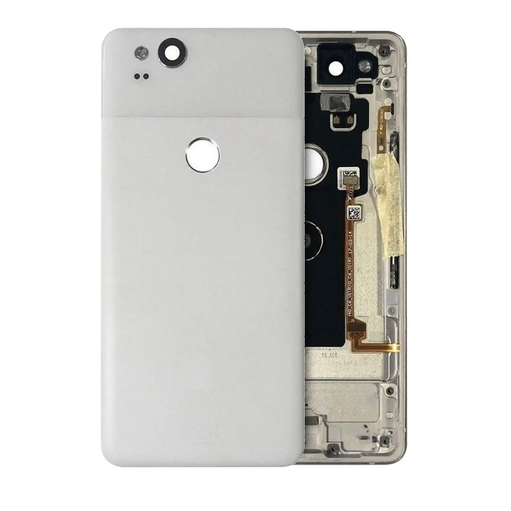 Back Cover/Frame with Pre-installed Small Components for Google Pixel 2 (Original OEM) (Clearly White)