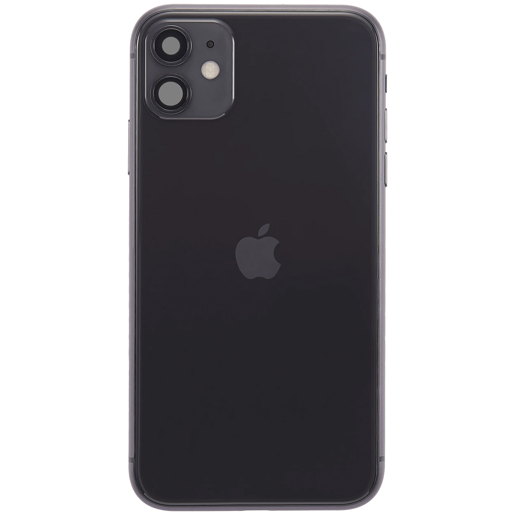 Backcover/Rahmen mit Ladebuchse Flex & Small Parts für iPhone 11 (gebrauchter OEM-Ausbau, Qualität B) (Schwarz)