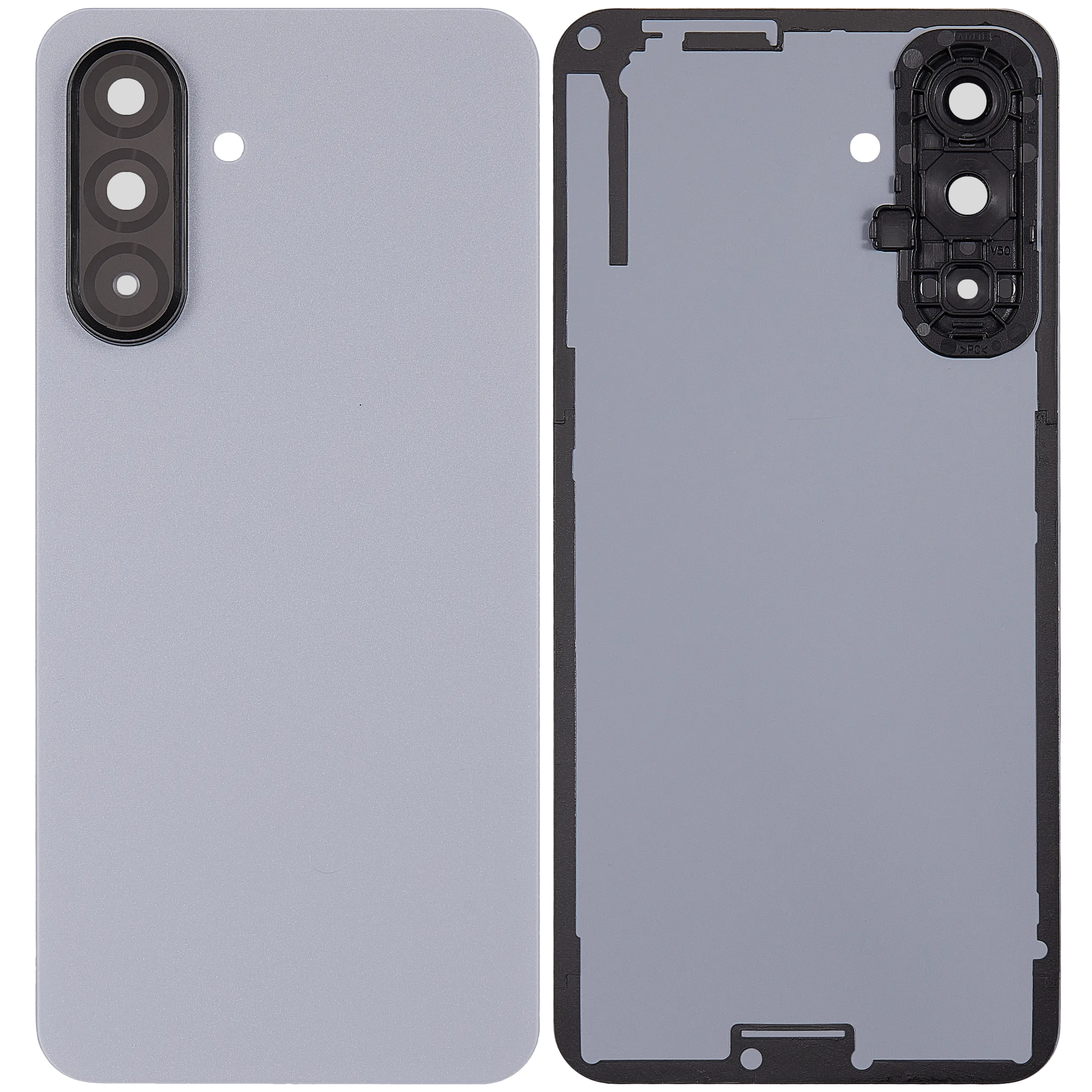 Backcover mit Camera Lens für Samsung Galaxy A17 5G (A176 / 2025) / A17 4G (A175 / 2025) (ohne Logo) (Aftermarket Plus) (Grau)