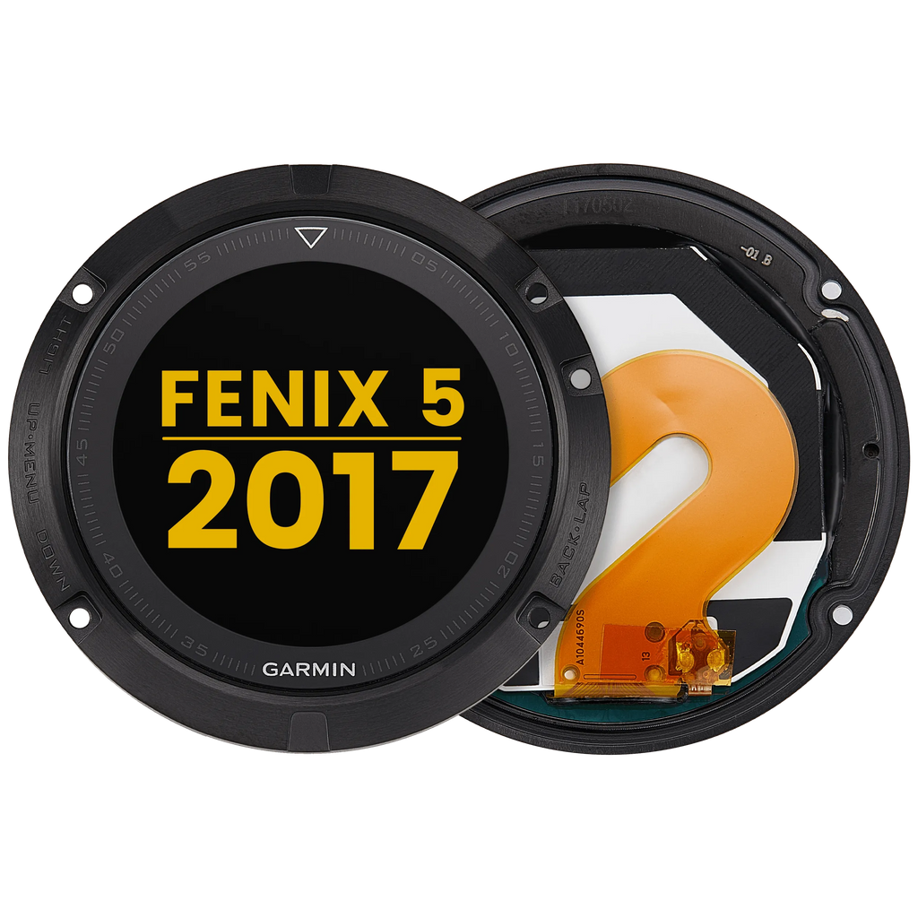 LCD-Display mit Rahmen für Garmin Fenix 5 (2017) (Premium) (Schwarz)