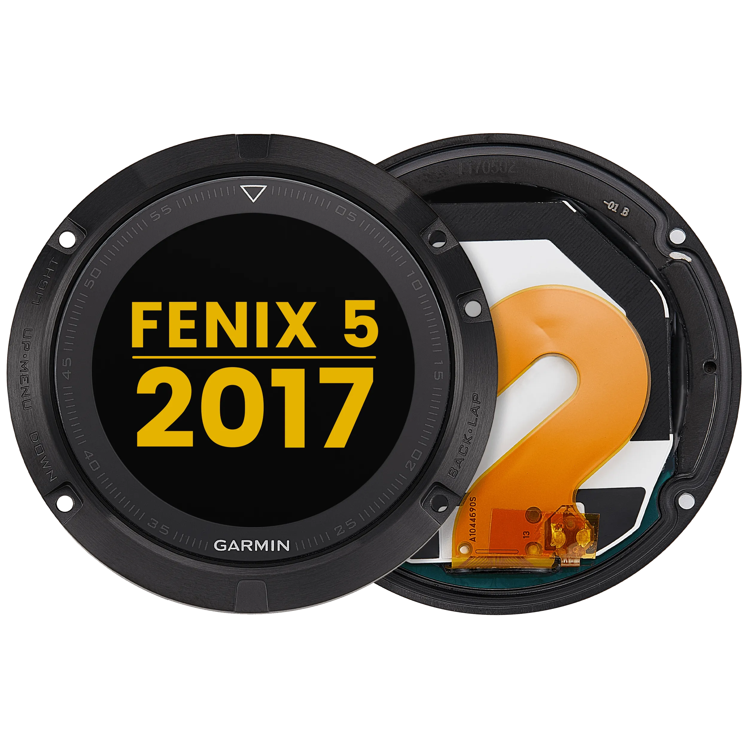 LCD-Display mit Rahmen für Garmin Fenix 5 (2017) (Premium) (Schwarz)