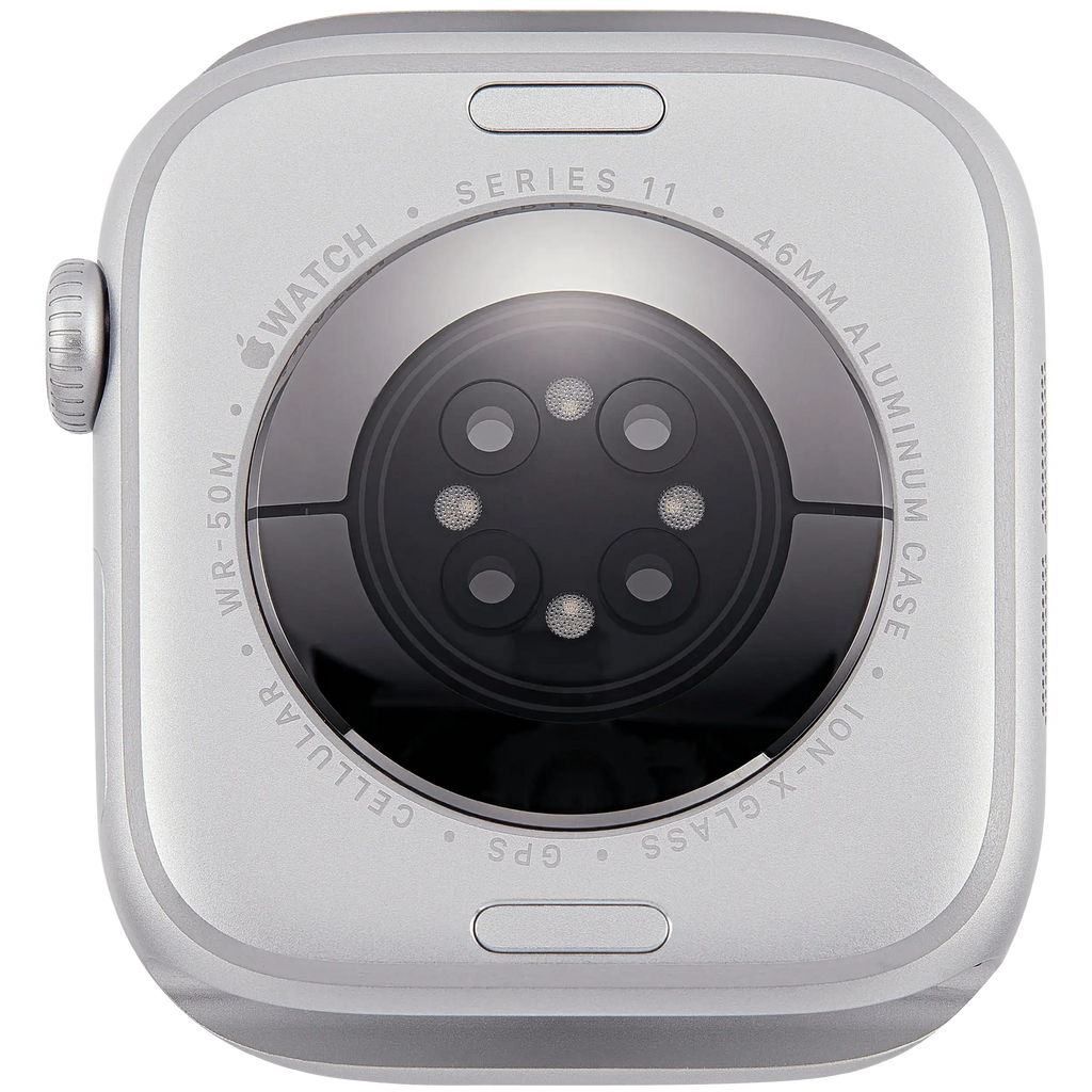 Backcover/Rahmen für Watch Series 11 (46MM) (gebrauchter OEM-Ausbau, Qualität A) (Cellular Version) (Aluminum / Silver)