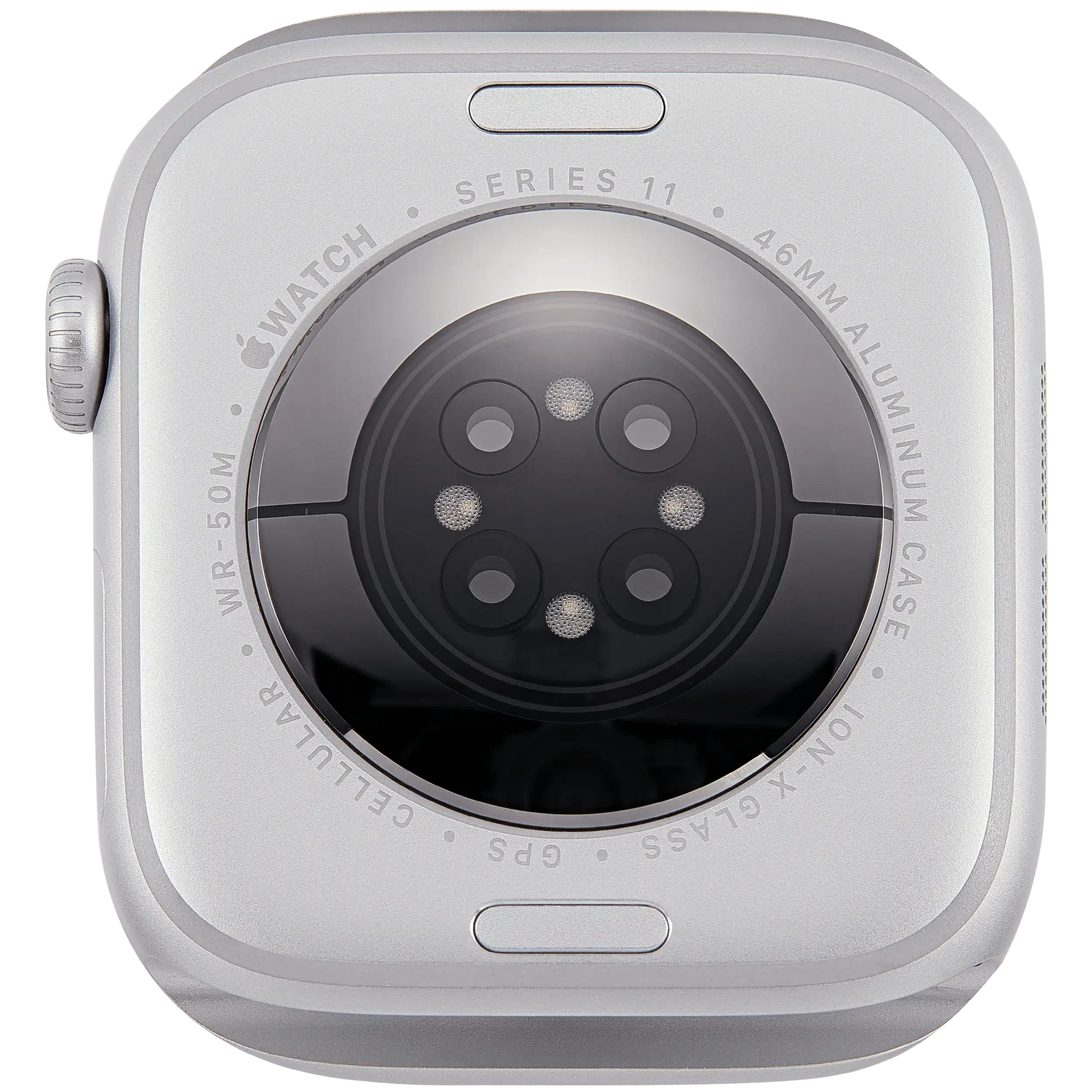 Backcover/Rahmen für Watch Series 11 (46MM) (gebrauchter OEM-Ausbau, Qualität A) (Cellular Version) (Aluminum / Silver)