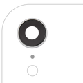iPhone XR Kameralinse hinten mit Rahmen Premium Weiß 10er-Pack
