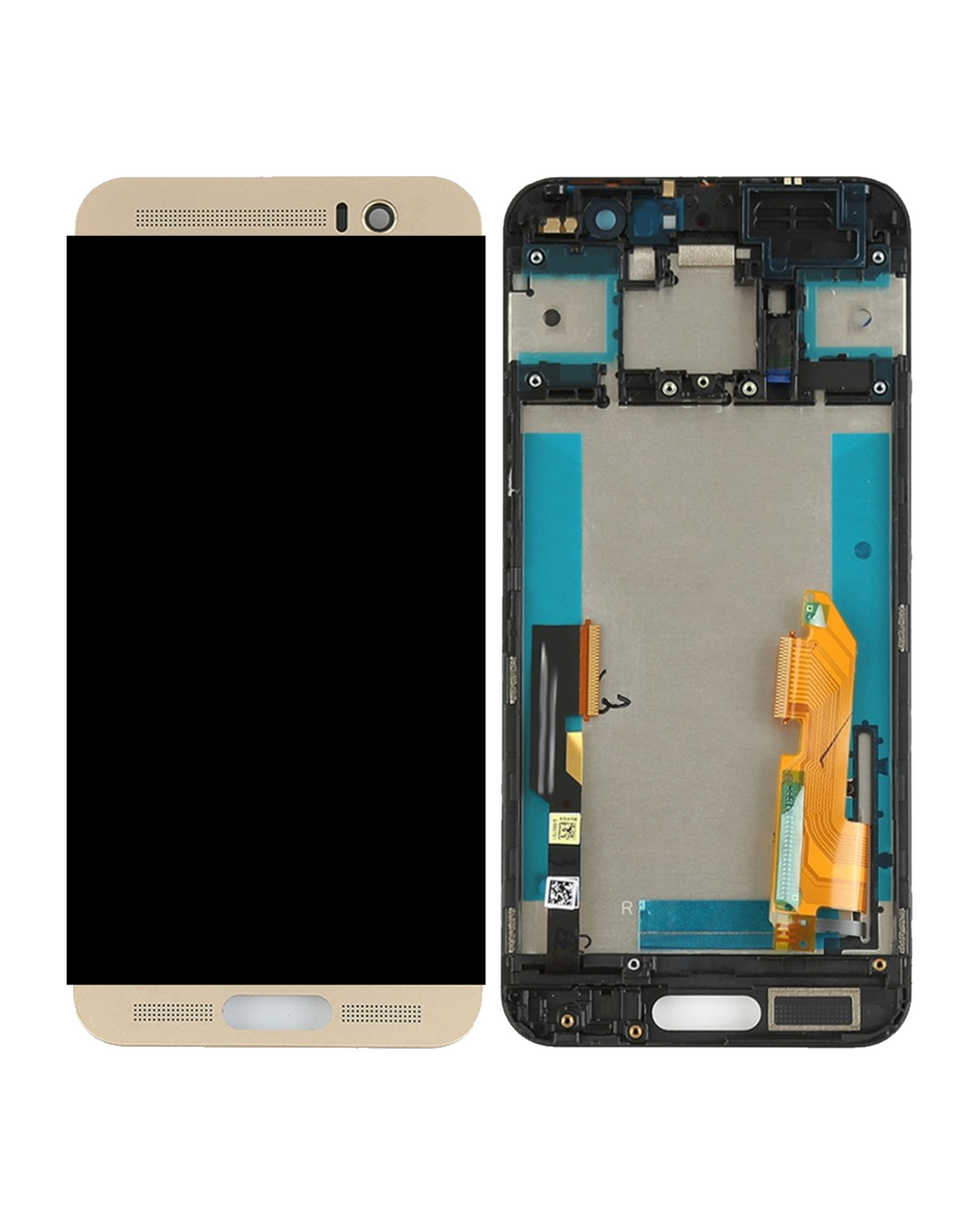LCD-Display mit Rahmen für HTC M9 Plus (Gold)