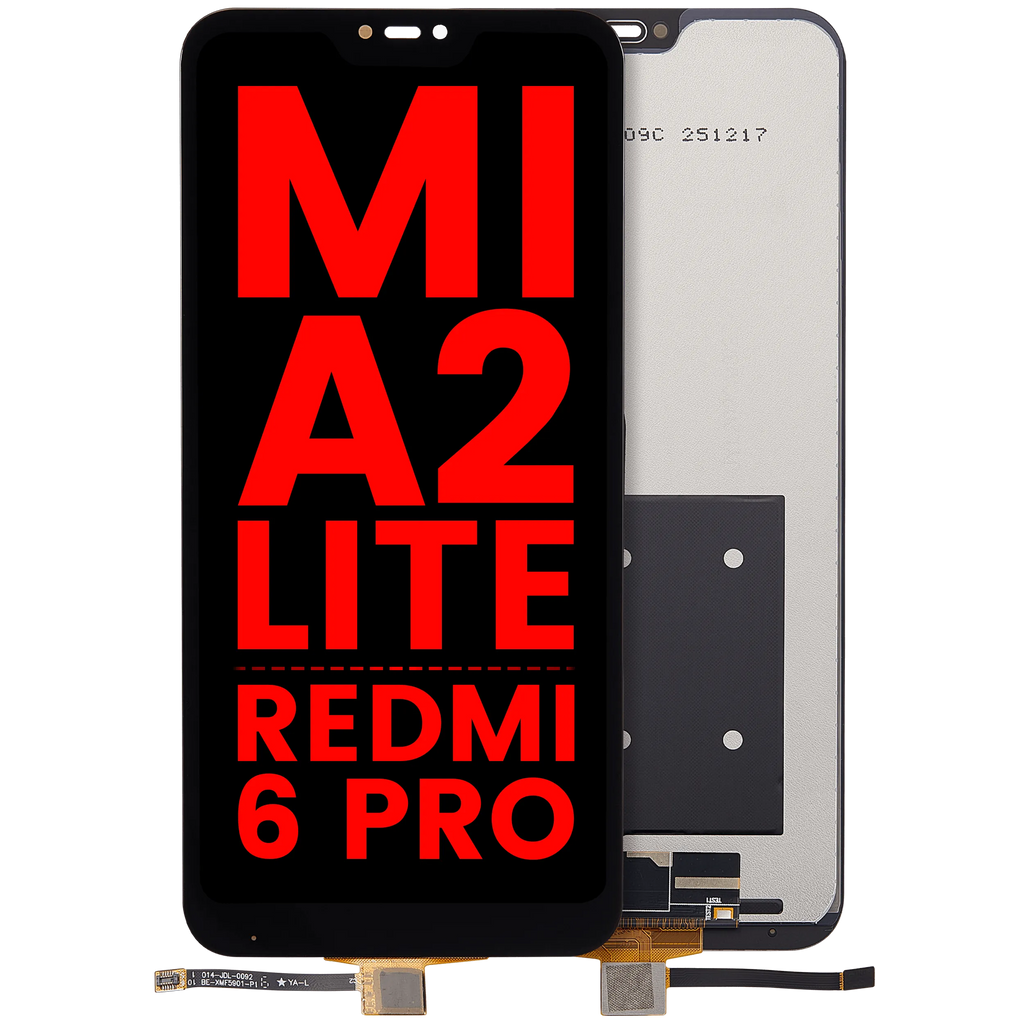 LCD-Display ohne Rahmen für Xiaomi Mi A2 Lite / Redmi 6 Pro (Aftermarket Plus) (Alle Farben)