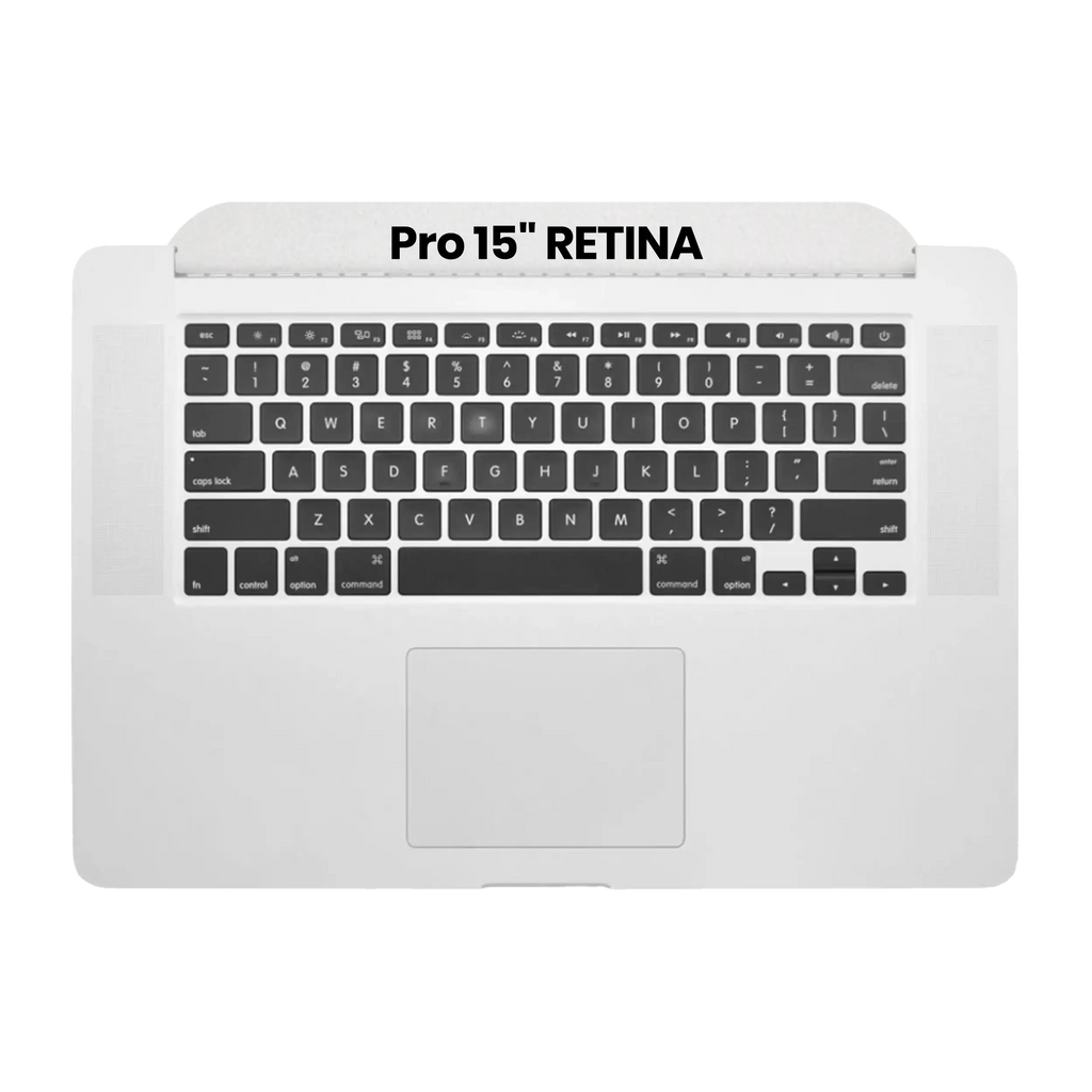 Top Case mit Keyboard (ISO UK) and Trackpad für MacBook Pro 15" A1398 (2013-2014) (gebrauchter OEM-Ausbau, Qualität B/C)