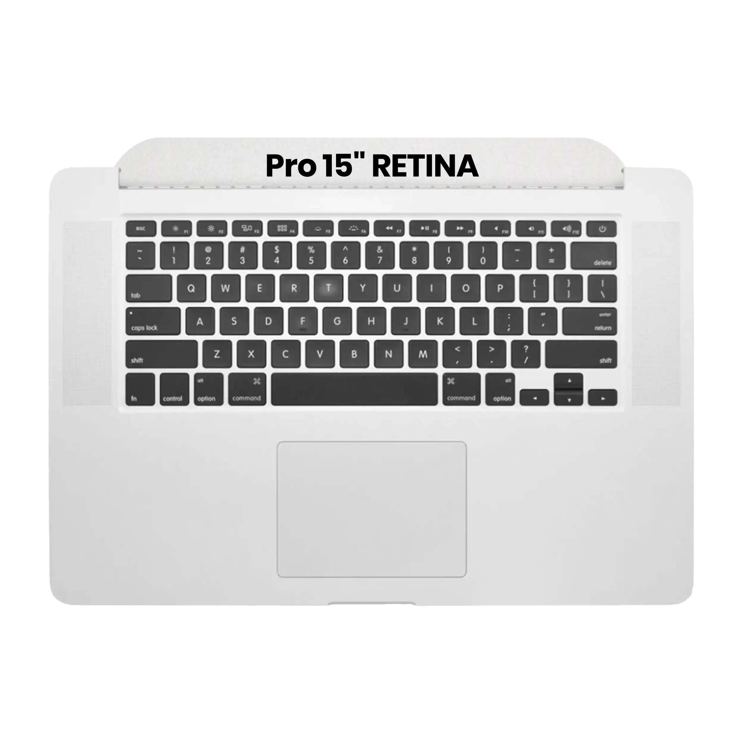 Top Case mit Keyboard (ISO UK) and Trackpad für MacBook Pro 15" A1398 (2013-2014) (gebrauchter OEM-Ausbau, Qualität B/C)
