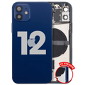 Backcover/Rahmen mit Small Parts für iPhone 12 (US-Version) (gebrauchter OEM-Ausbau, Qualität C) (Blau)