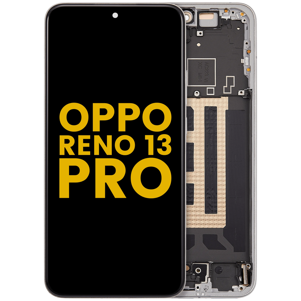 OLED-Display mit Rahmen für Oppo Reno 13 Pro (Refurbished) (Plume White)