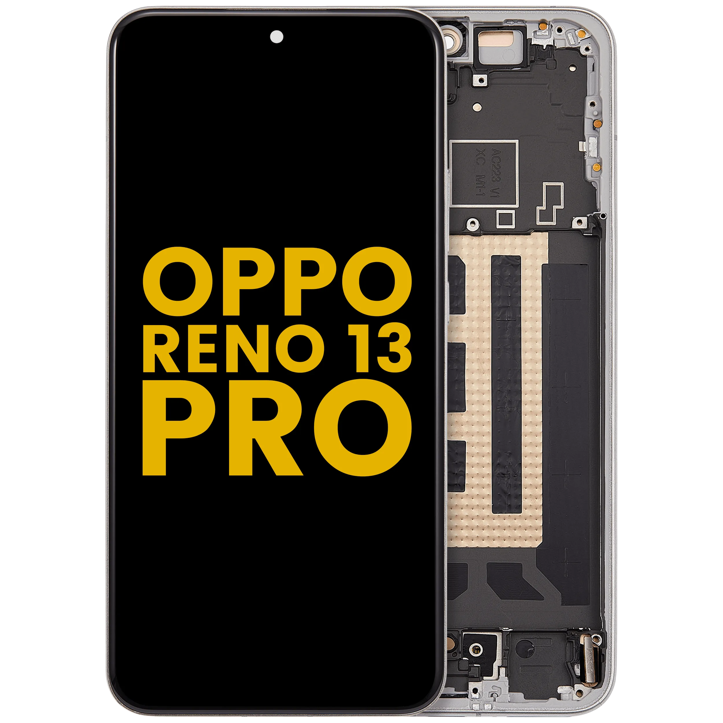 OLED-Display mit Rahmen für Oppo Reno 13 Pro (Refurbished) (Plume White)