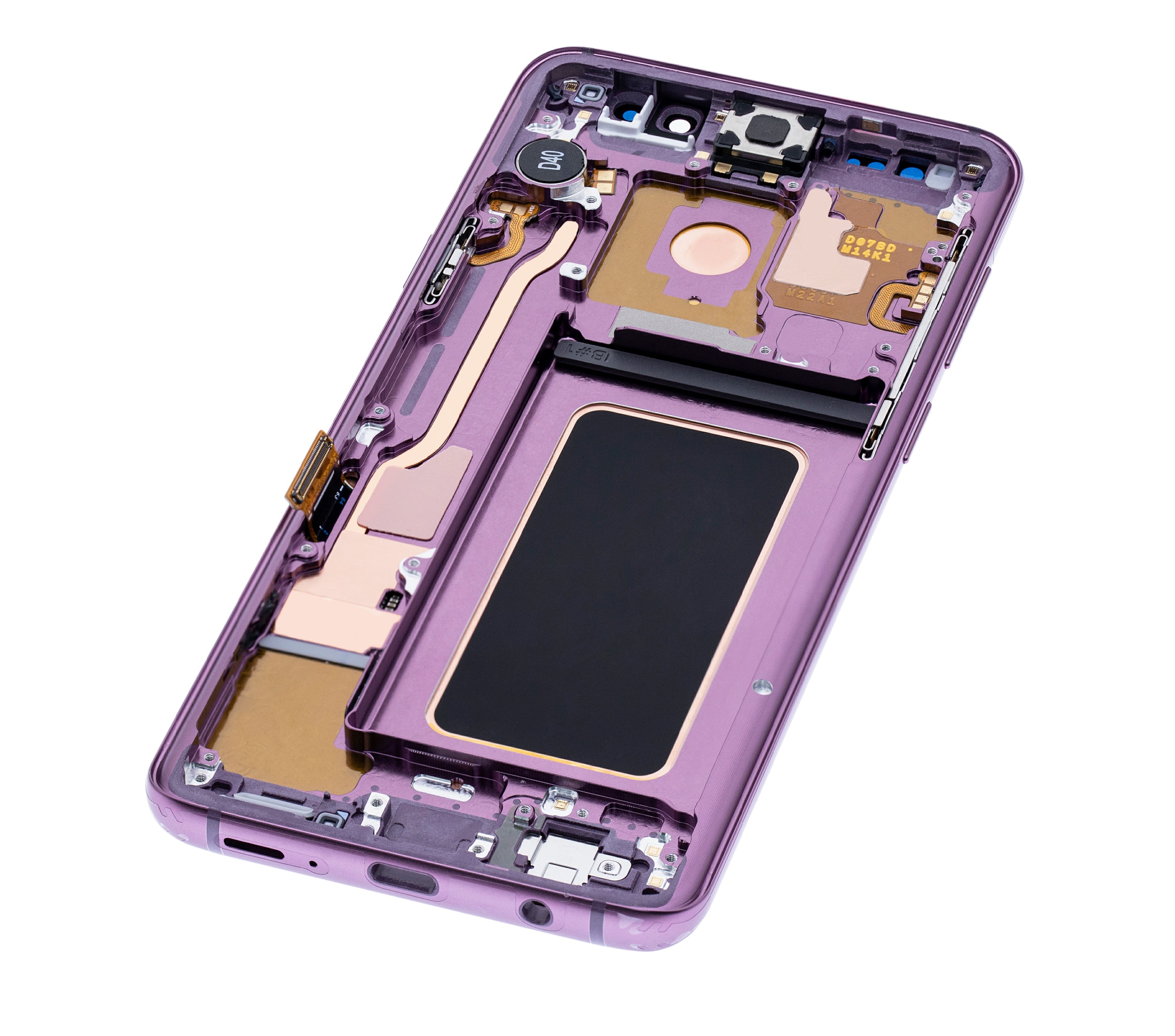OLED-Display mit Rahmen für Samsung Galaxy S9 Plus (gebrauchter OEM-Ausbau, Qualität B/C) (Lilac Purple)