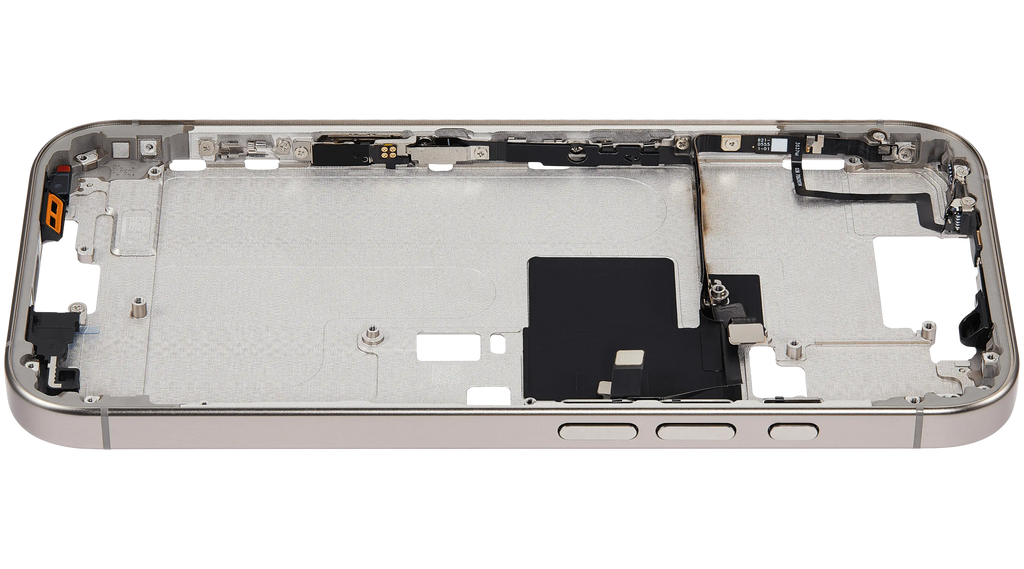 Midframe/Rahmen mit Power And Volume Button für iPhone 16 Pro (US-Version) (Aftermarket Plus) (Natural Titanium)