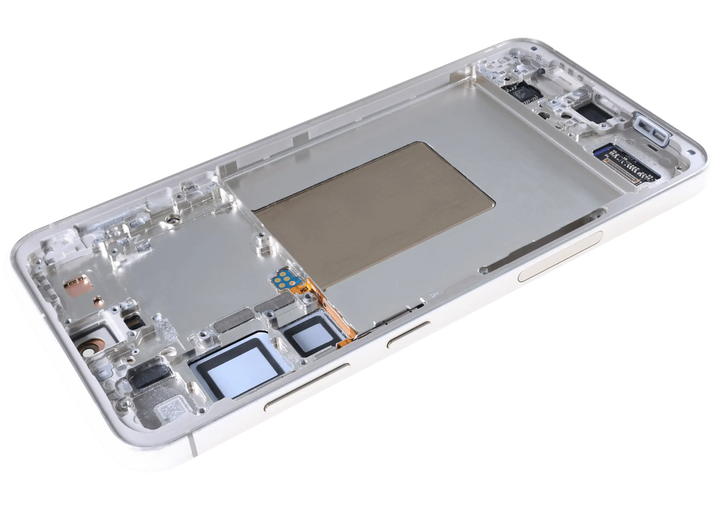 OLED-Display mit Rahmen für Samsung Galaxy S24 Plus (gebrauchter OEM-Ausbau, Qualität B) (Amber Yellow)