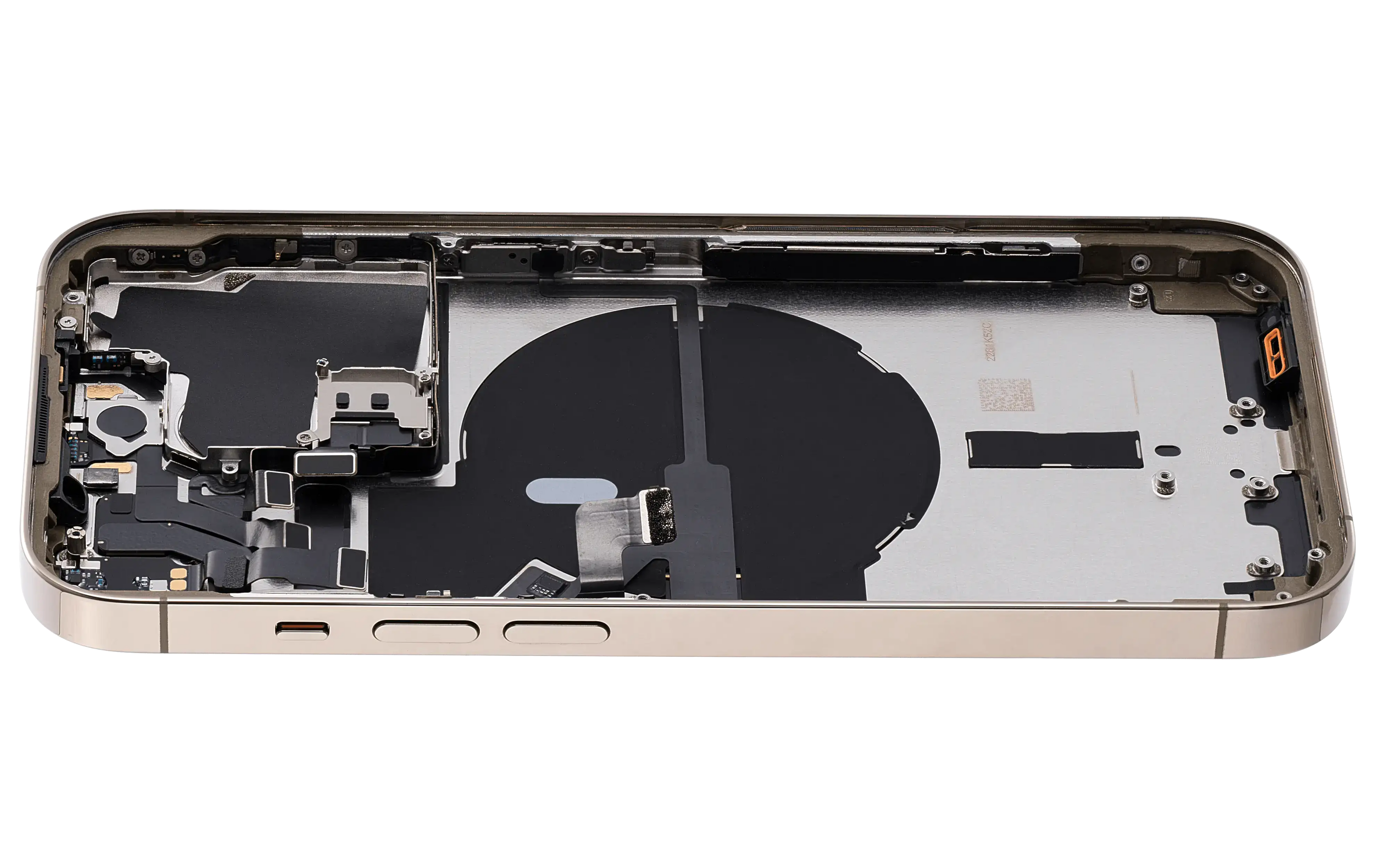 Backcover/Rahmen mit Small Parts für iPhone 14 Pro (EU / Global Version) (gebrauchter OEM-Ausbau, Qualität C) (Gold)