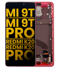 OLED Display with Frame for Xiaomi Mi 9T / 9T Pro / K20 / K20 Pro (Refurbished) (Flame Red)