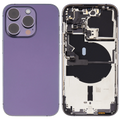 Backcover/Rahmen mit Small Parts für iPhone 14 Pro (EU / Global Version) (gebrauchter OEM-Ausbau, Qualität C) (Deep Purple)