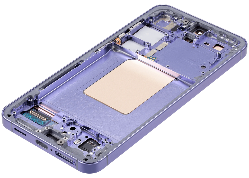 OLED-Display mit Rahmen für Samsung Galaxy S24 5G (US & Internationale Version) (Aftermarket Plus) (Cobalt Violet)