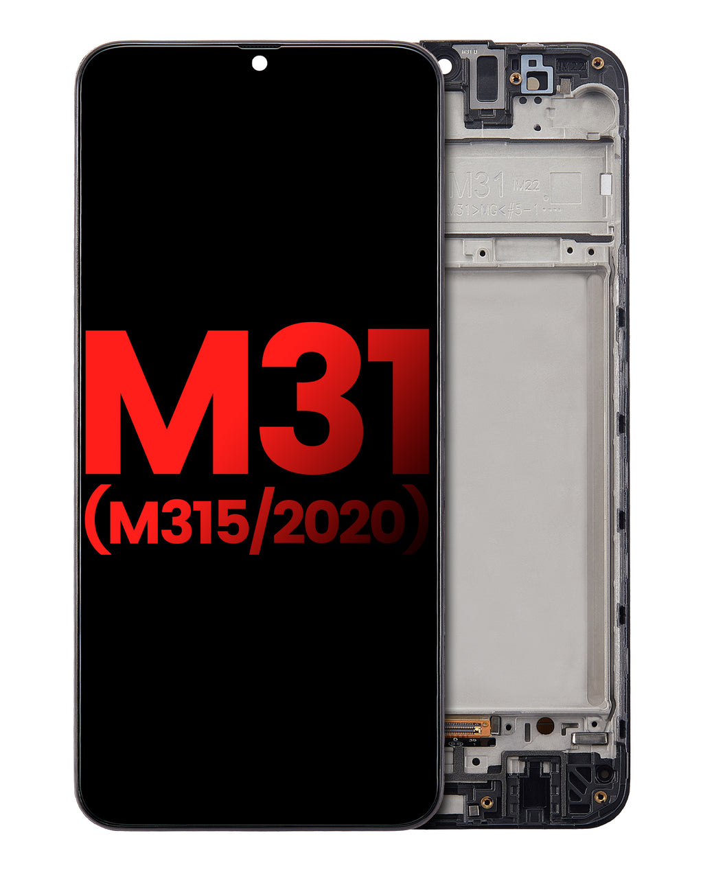 OLED-Display mit Rahmen Samsung Galaxy M31 (M315) Aftermarket Plus Alle Farben