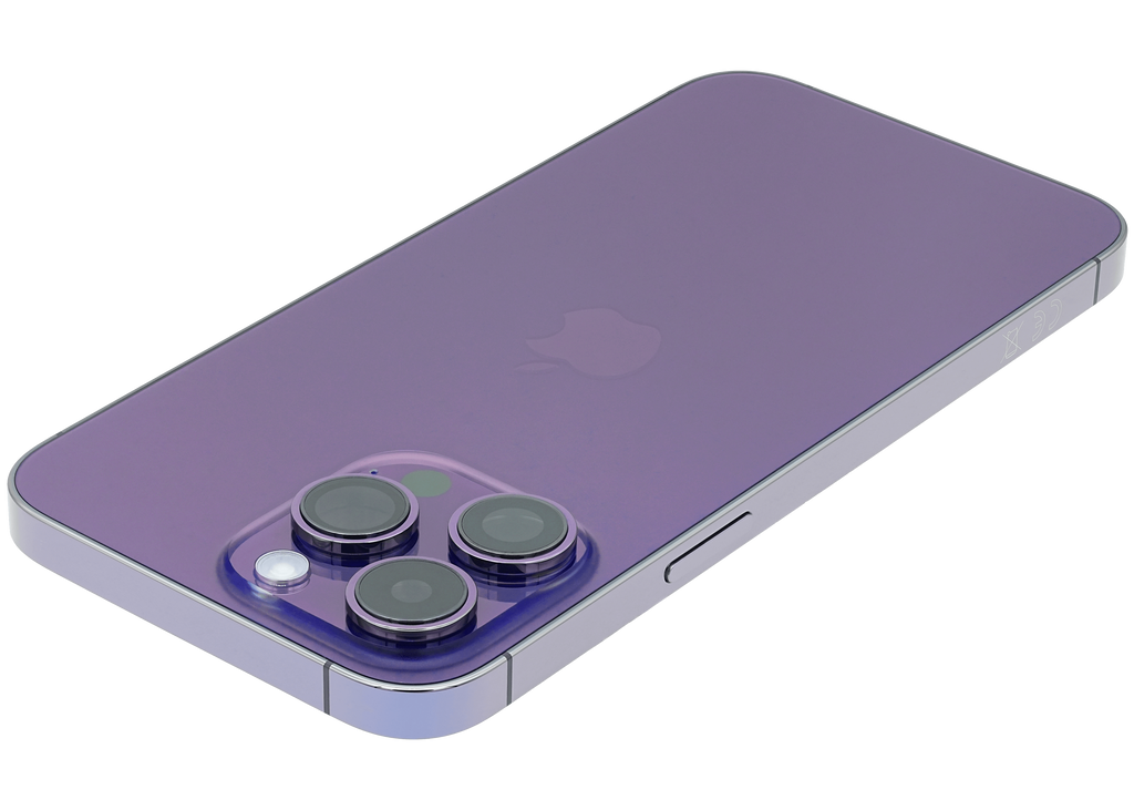 Backcover/Rahmen mit Small Parts für iPhone 14 Pro Max (EU / Global Version) (gebrauchter OEM-Ausbau, Qualität A) (Deep Purple)