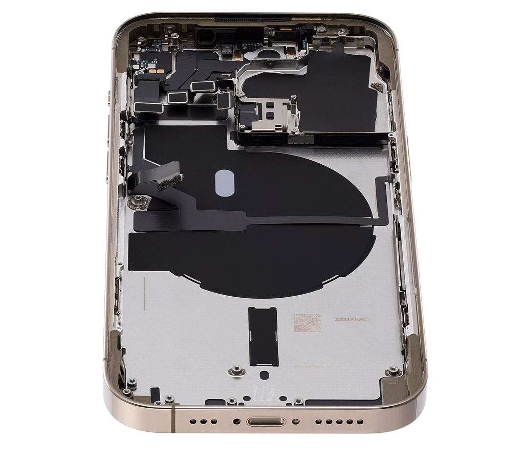 Backcover/Rahmen mit Small Parts für iPhone 14 Pro (EU / Global Version) (gebrauchter OEM-Ausbau, Qualität A) (Gold)
