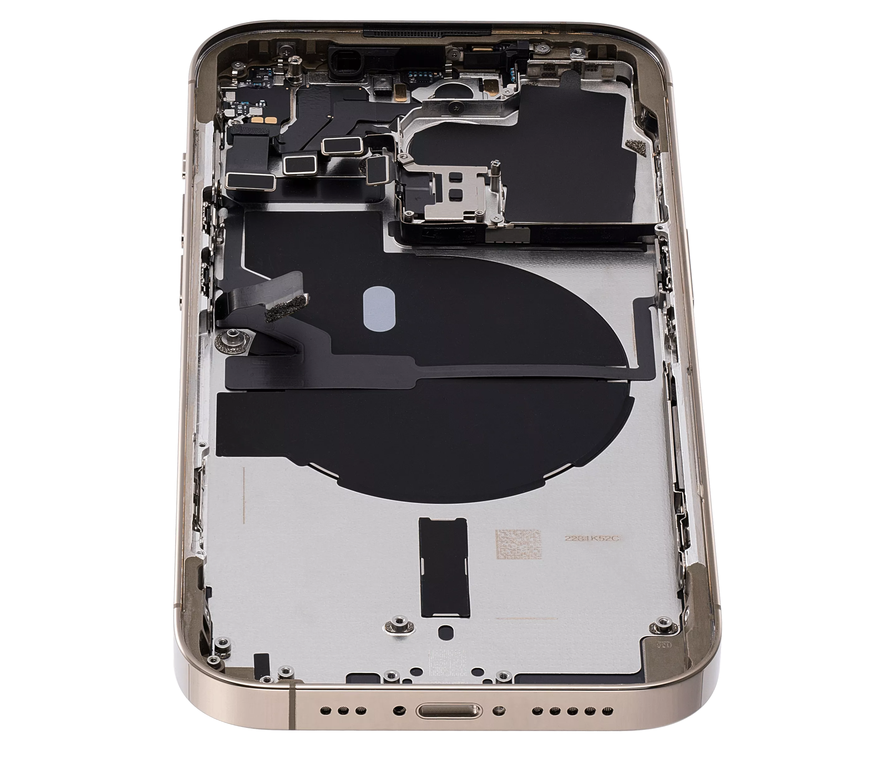 Backcover/Rahmen mit Small Parts für iPhone 14 Pro (EU / Global Version) (gebrauchter OEM-Ausbau, Qualität A) (Gold)