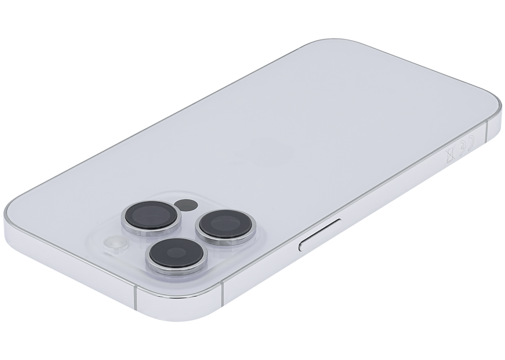 Backcover/Rahmen mit Small Parts für iPhone 14 Pro (EU / Global Version) (gebrauchter OEM-Ausbau, Qualität A) (Silber)
