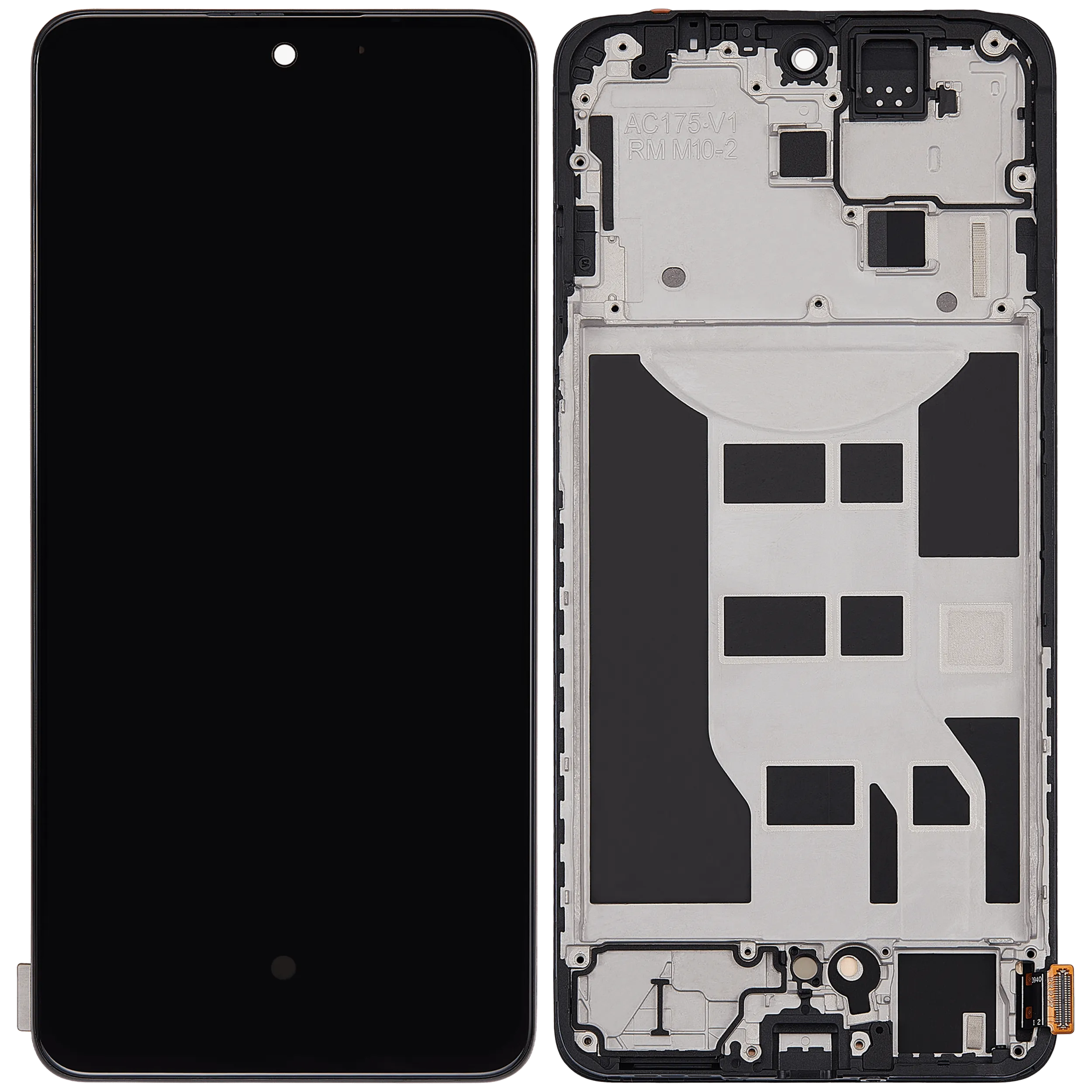 OLED-Display mit Rahmen für Oppo Reno12 F 4G / Reno12 F 5G / F27 (Refurbished) (Alle Farben)