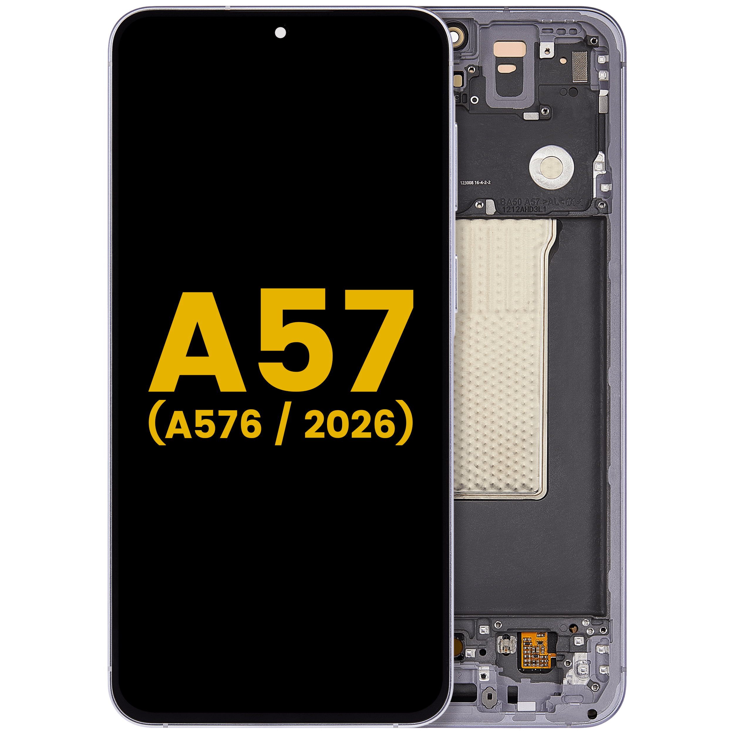 OLED-Display mit Rahmen für Samsung Galaxy A57 5G (A576 / 2026) (Refurbished) (Lilac)
