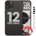 Backcover/Rahmen mit Ladebuchse für iPhone 12 Pro Max OEM Pull A Graphit
