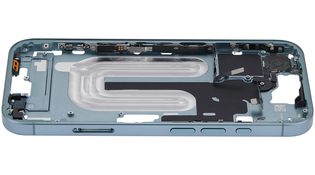 Midframe/Rahmen mit Power And Volume Button für iPhone 16 (EU / Global Version) (Aftermarket Plus) (Teal)