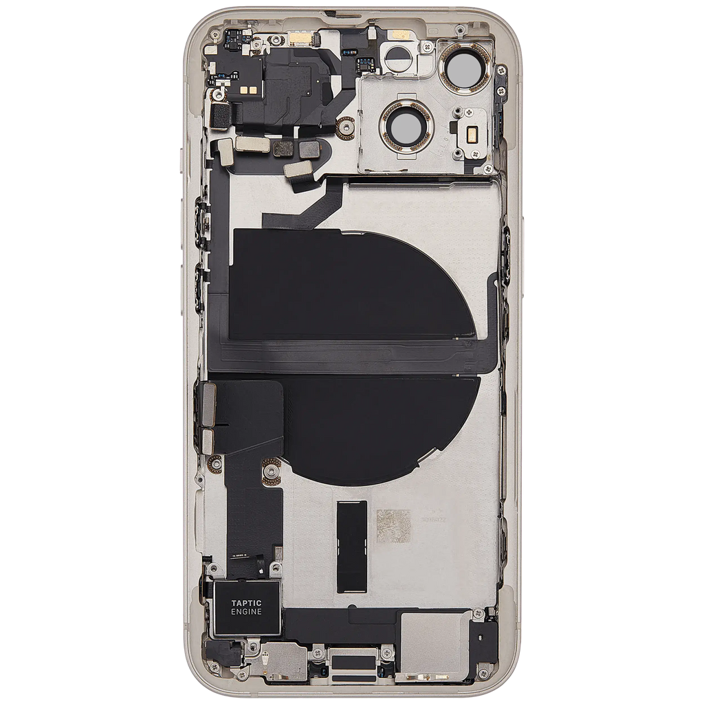 Backcover/Rahmen mit Ladebuchse Flex & Small Parts für iPhone 13 (US-Version) (gebrauchter OEM-Ausbau, Qualität C) (Starlight)