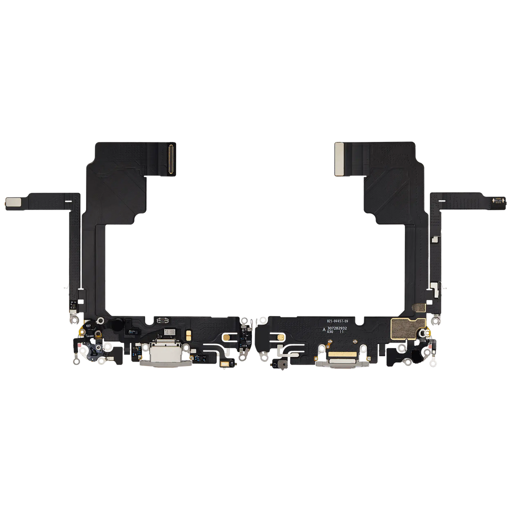 Ladebuchse Flex Cable für iPhone 15 Pro (gebrauchter OEM-Ausbau) (Weiß Titanium)