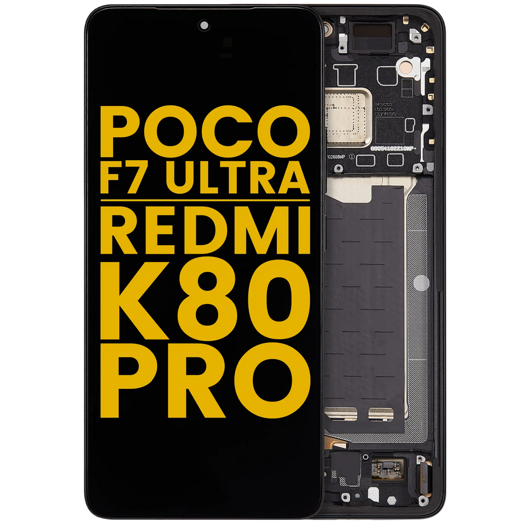 OLED Display with Frame for Xiaomi Poco F7 Ultra / Redmi K80 Pro (Refurbished) (Black)