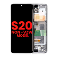 OLED-Display mit Rahmen für Samsung Galaxy S20 5G, Cloud White, Aftermarket Plus