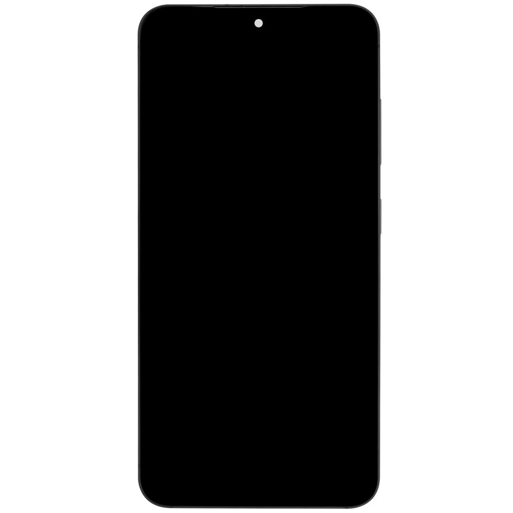 OLED-Display mit Rahmen für Samsung Galaxy S25 5G (US & Internationale Version) (gebrauchter OEM-Ausbau, Qualität B) (Silver Shadow)