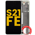 OLED-Display mit Rahmen für Samsung Galaxy S21 FE Refurbished Olive