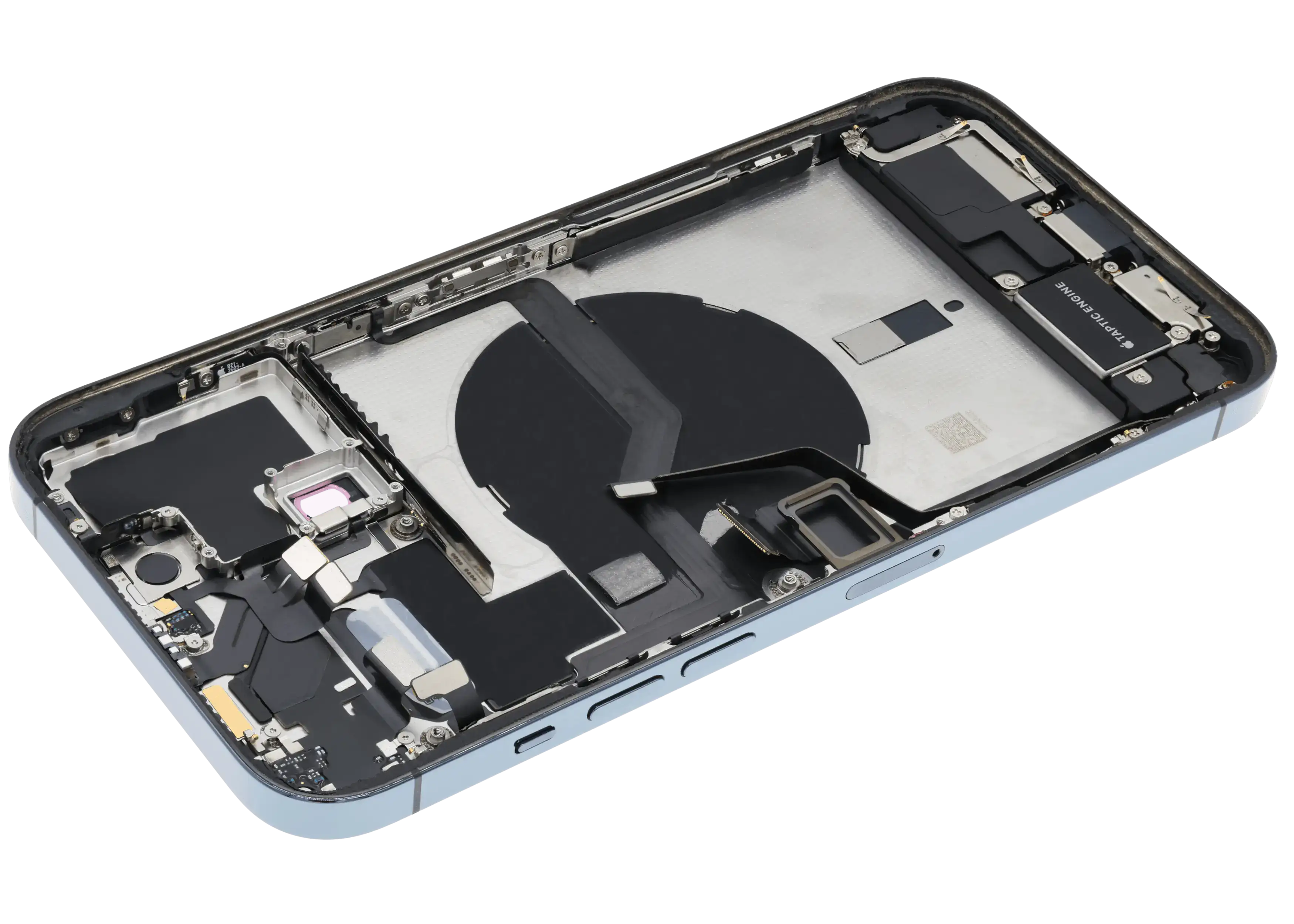 Backcover/Rahmen mit Ladebuchse Flex & Small Parts für iPhone 12 Pro Max (US-Version) (gebrauchter OEM-Ausbau, Qualität A) (Pacific Blau)