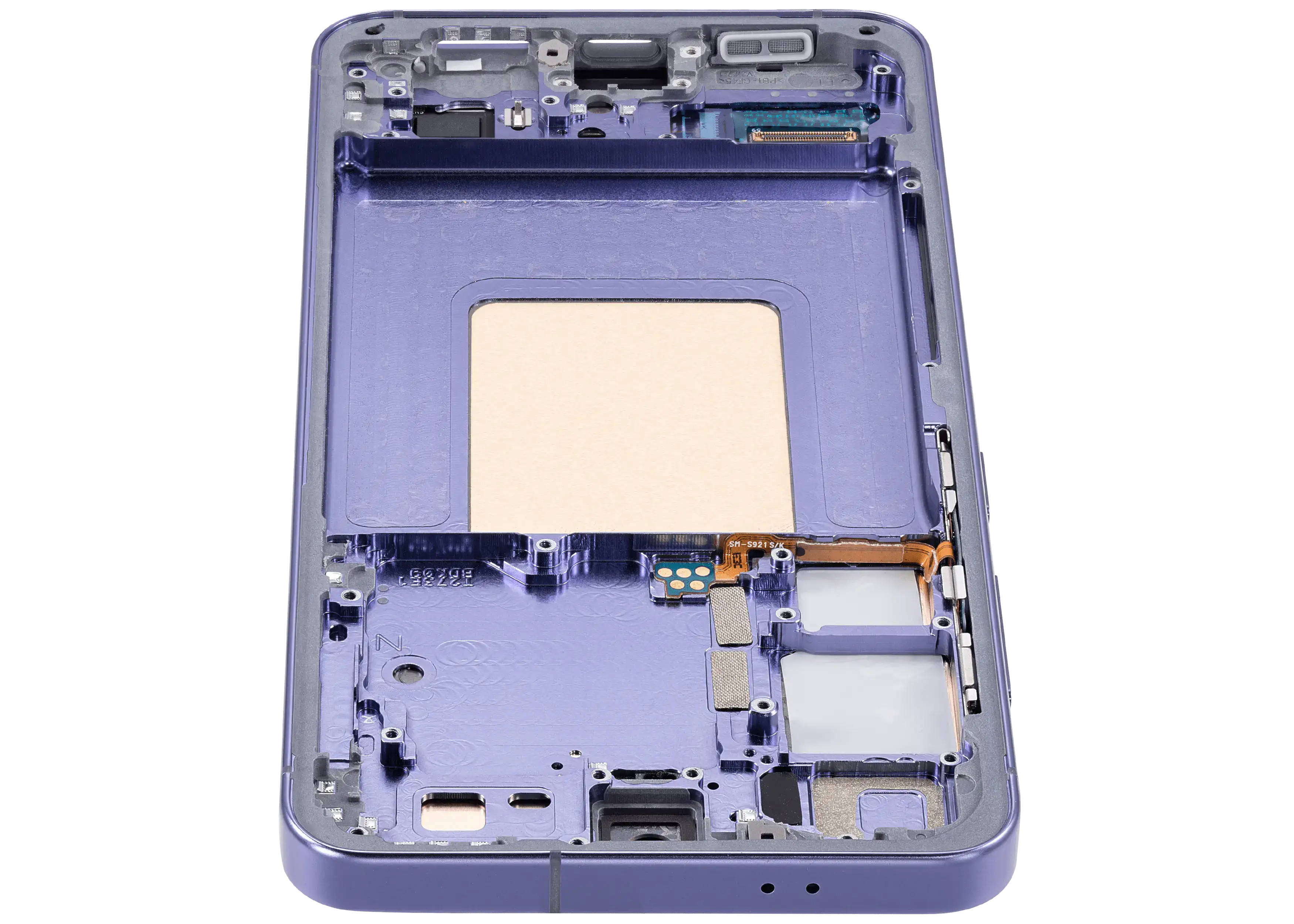 OLED-Display mit Rahmen für Samsung Galaxy S24 5G (US & Internationale Version) (gebrauchter OEM-Ausbau, Qualität B/C) (Cobalt Violet)