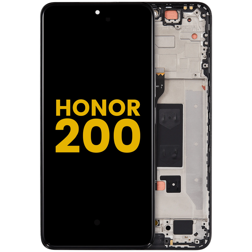 OLED-Display mit Rahmen für Honor 200 (Refurbished) (Schwarz)