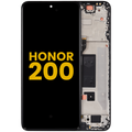 OLED-Display mit Rahmen für Honor 200 (Refurbished) (Schwarz)