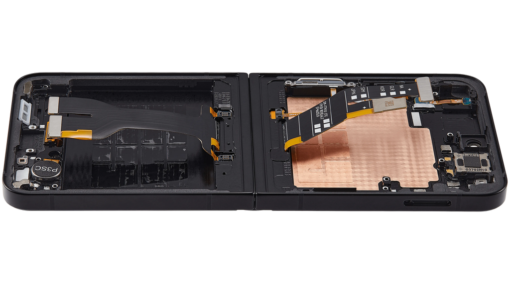 Inner OLED-Display mit Rahmen Compatible für Samsung Galaxy Z Flip 7 FE 5G (F761) (US & International) (Refurbished) (Schwarz)