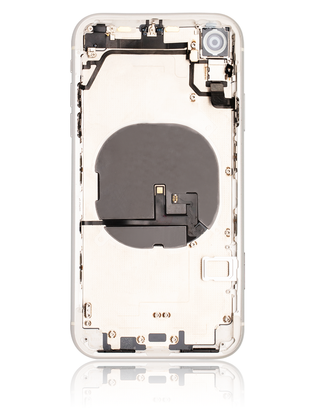 Backcover/Rahmen mit Small Components Pre-Installed für iPhone XR (gebrauchter OEM-Ausbau, Qualität A) (Weiß)