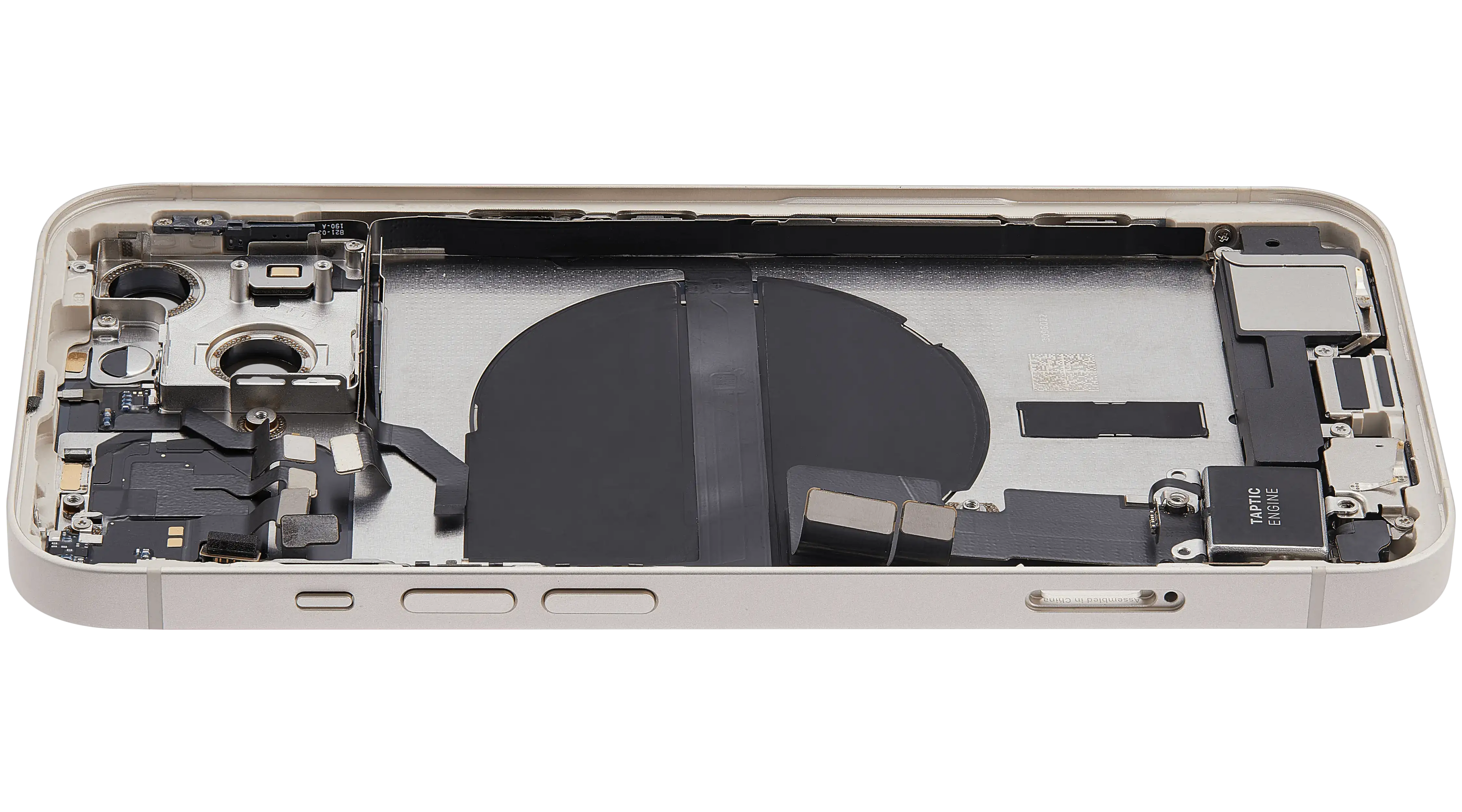 Backcover/Rahmen mit Ladebuchse Flex & Small Parts für iPhone 13 (US-Version) (gebrauchter OEM-Ausbau, Qualität A) (Starlight)