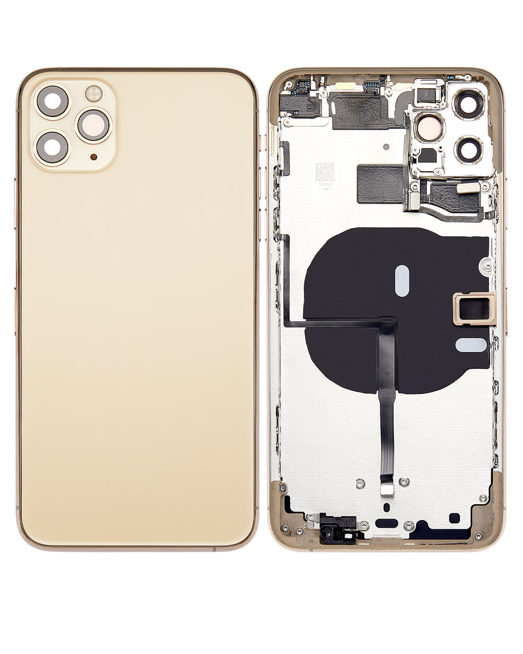 Backcover/Rahmen m. Kleinteilen f. iPhone 11 Pro Max Gold (o. Logo) Aftermarket+