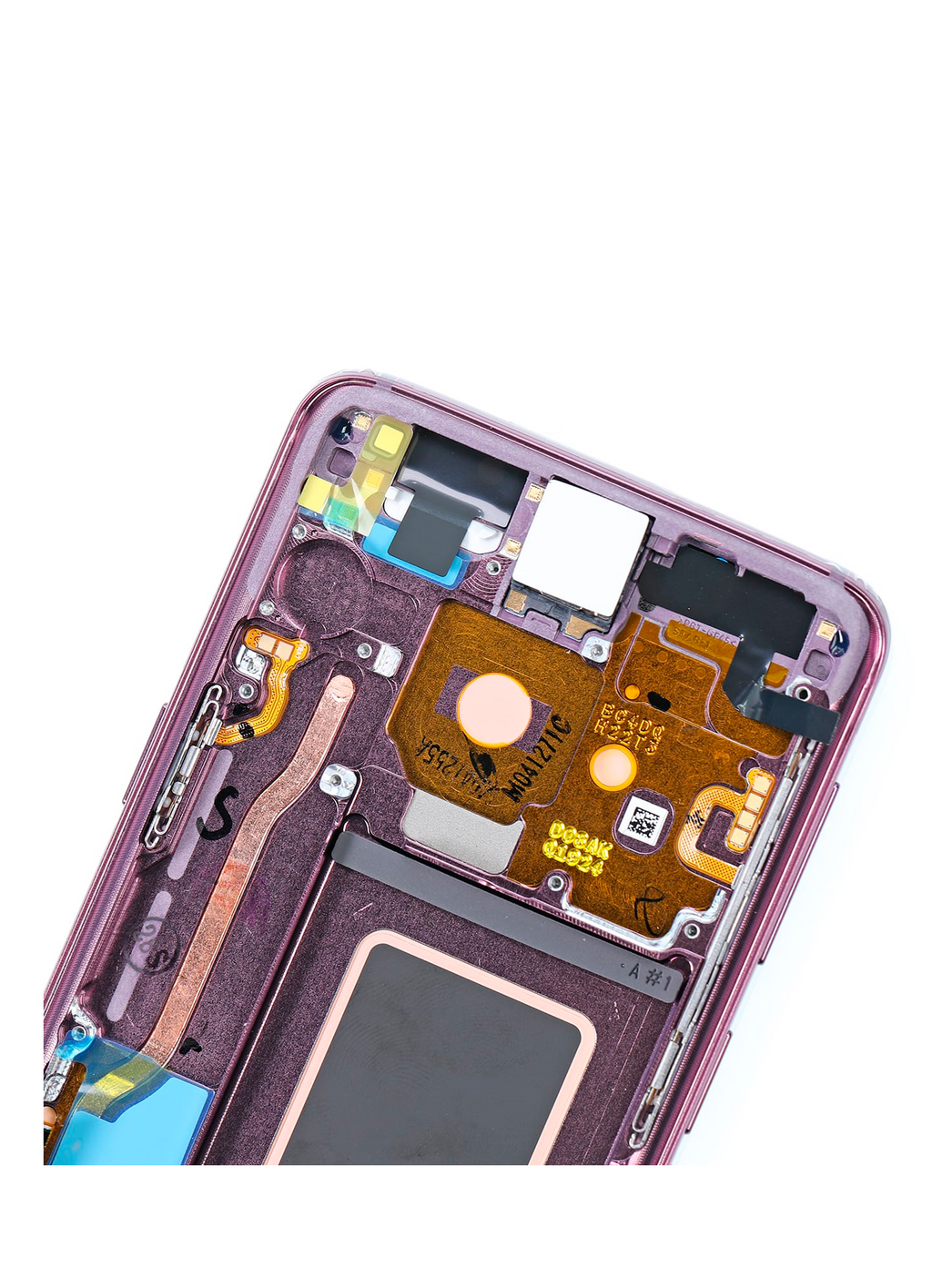 OLED-Display mit Rahmen für Samsung Galaxy S9 (gebrauchter OEM-Ausbau, Qualität A) (Lilac Purple)
