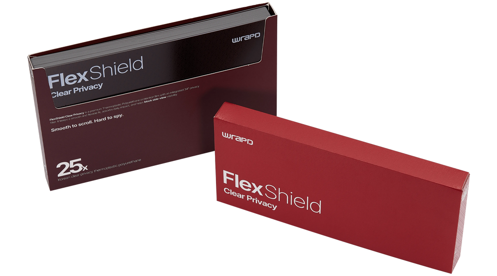 Wrapd FlexShield - TPU Display Protector Film (25 Pack) (Clear Privacy)