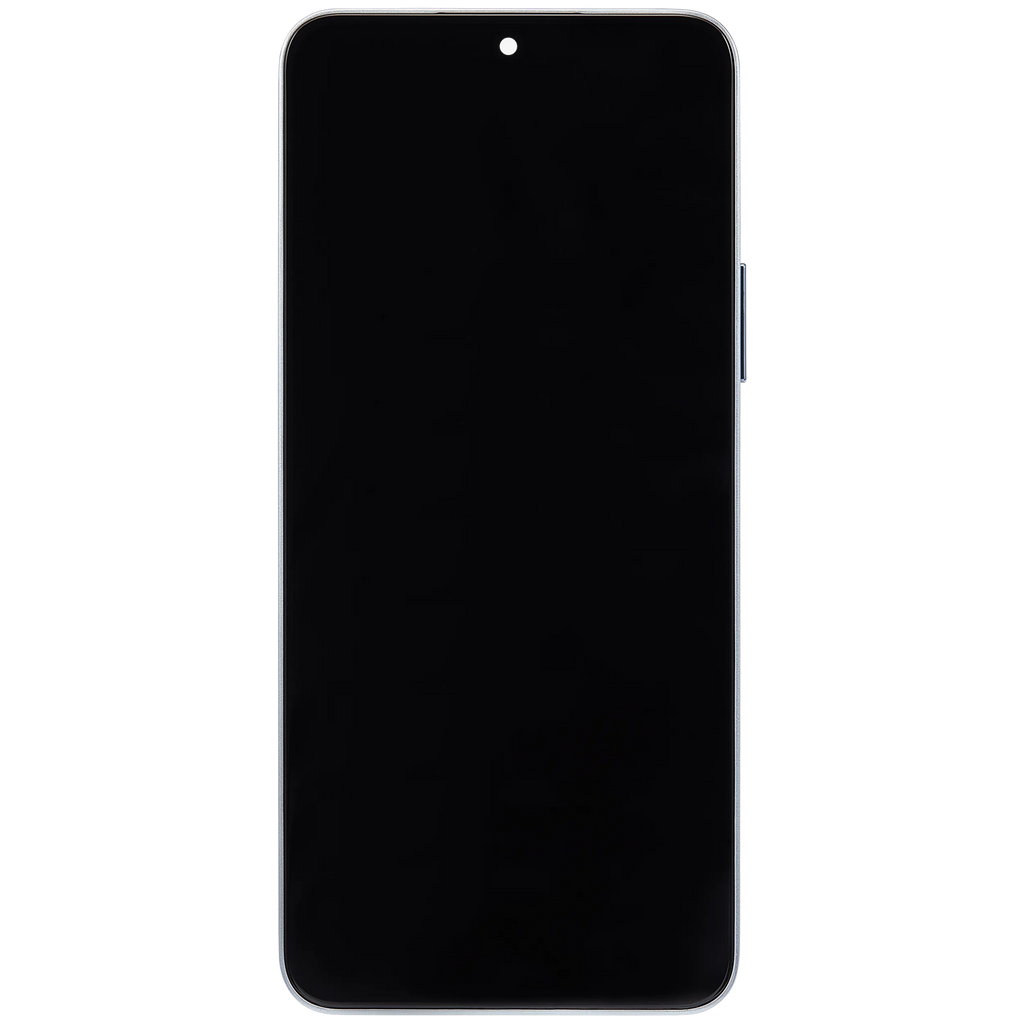 LCD-Display mit Rahmen für Honor X8A / X50i / 90 Lite ((Aftermarket Plus) (Titanium Silber)