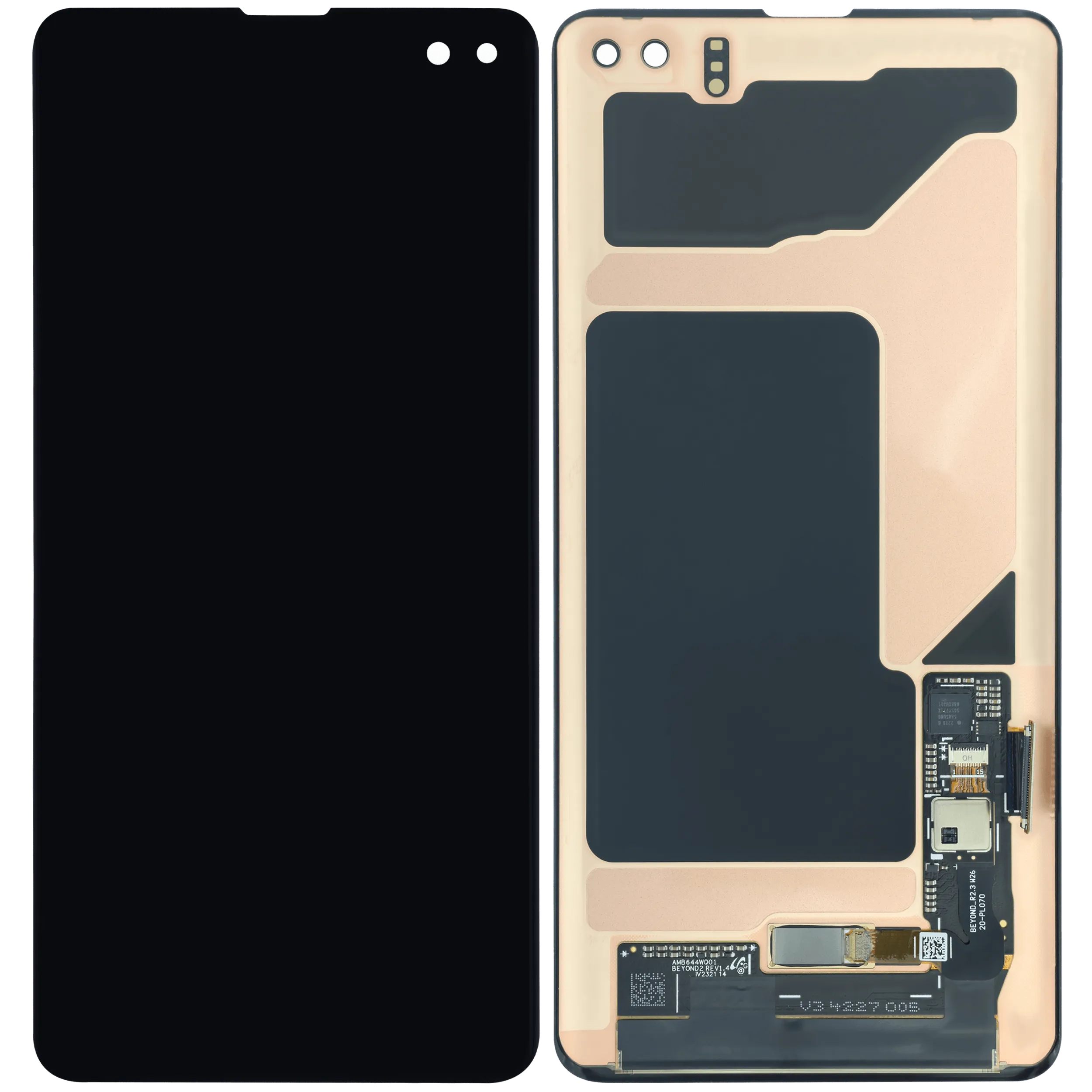 OLED-Display ohne Rahmen für Samsung Galaxy S10 Plus (Service Pack) (Prism Black)